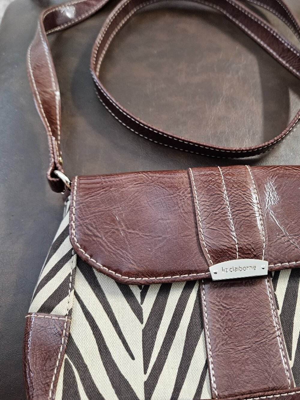 LIZ CLAIBORNE, Crossbody, Zebra Print Purse